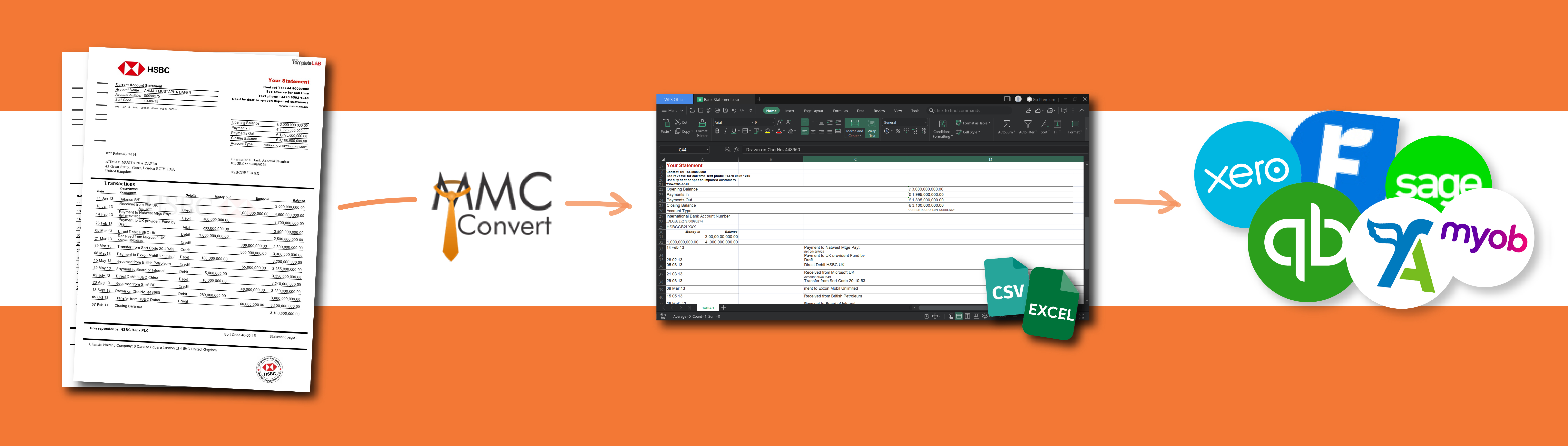 convert pdf bank statement to csv